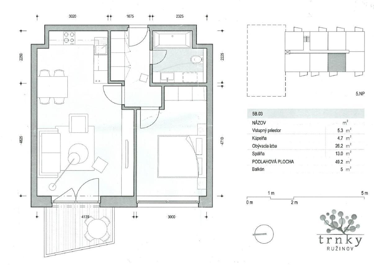 Air-Conditioned, 2 Room Apartment With Terrace Bratislava Bagian luar foto